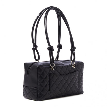 Chanel Calfskin Quilted Large Cambon Bowler Black 3 of 10