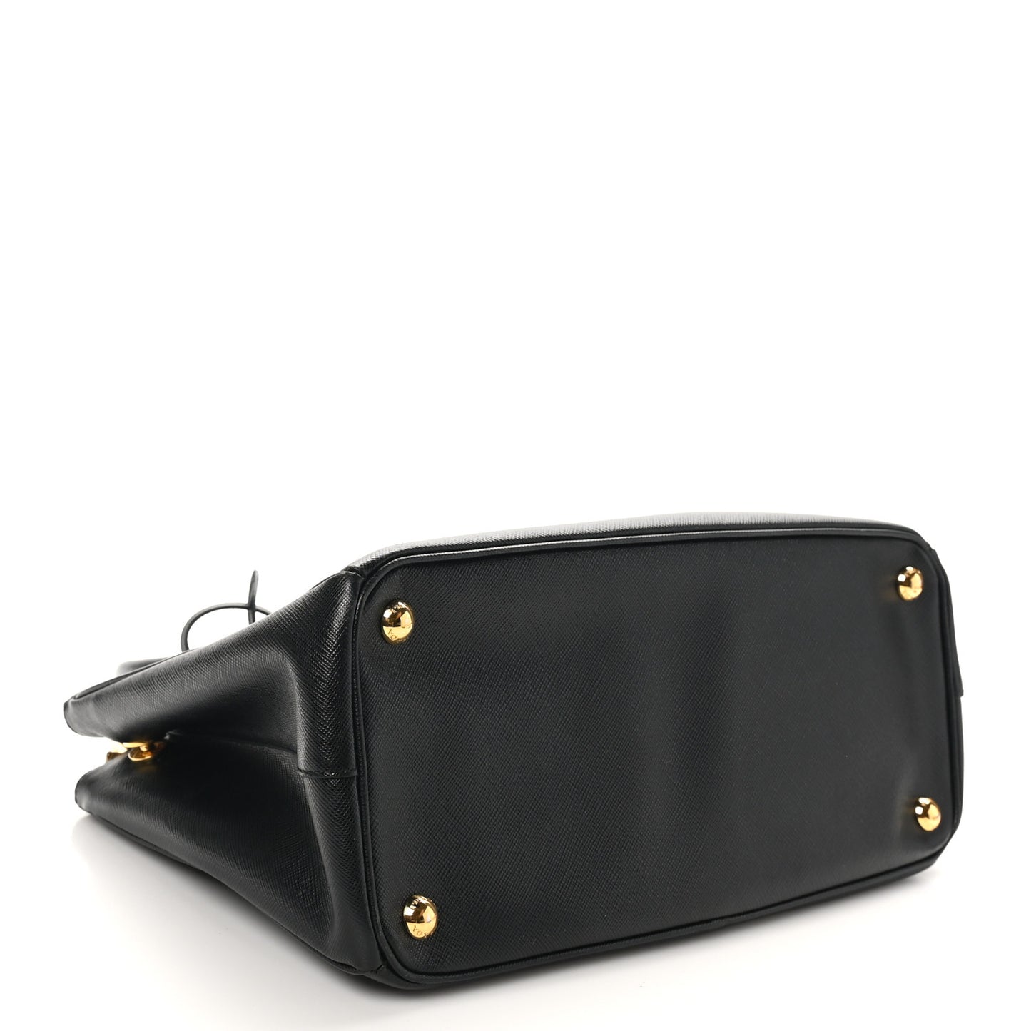 Saffiano Medium Galleria Double Zip Tote Black
