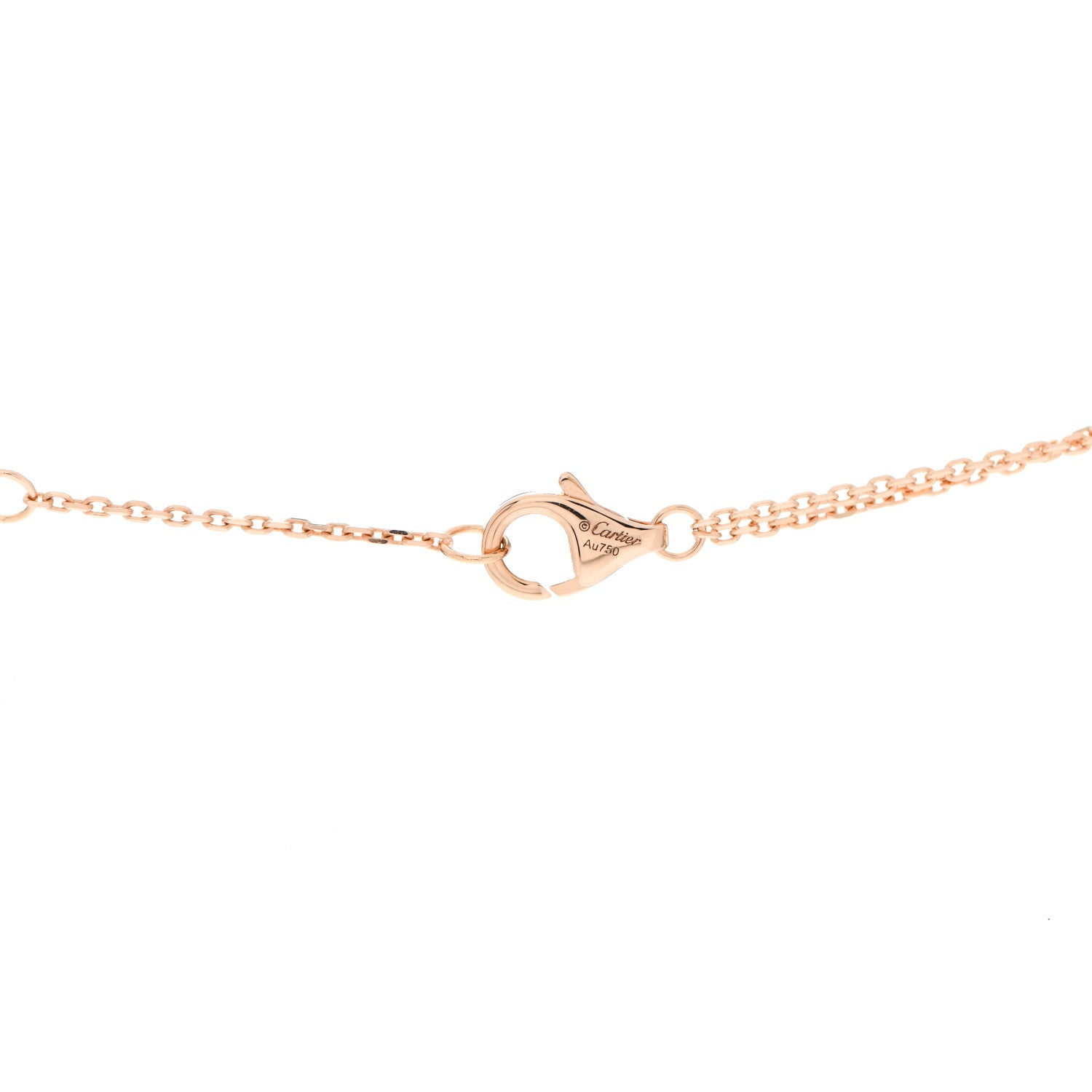 Cartier 18K Pink Yellow White Gold Trinity Double Chain Pendant Necklace 4 of 6