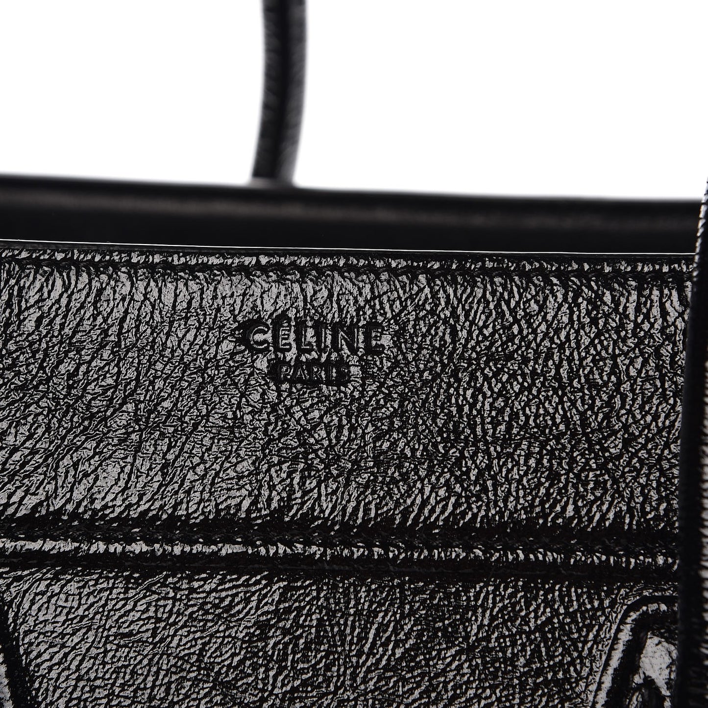 Shiny Goatskin Medium Phantom Luggage Black
