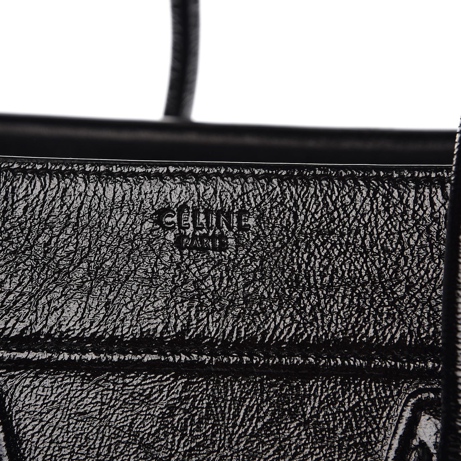 Celine Shiny Goatskin Medium Phantom Luggage Black 6 of 7