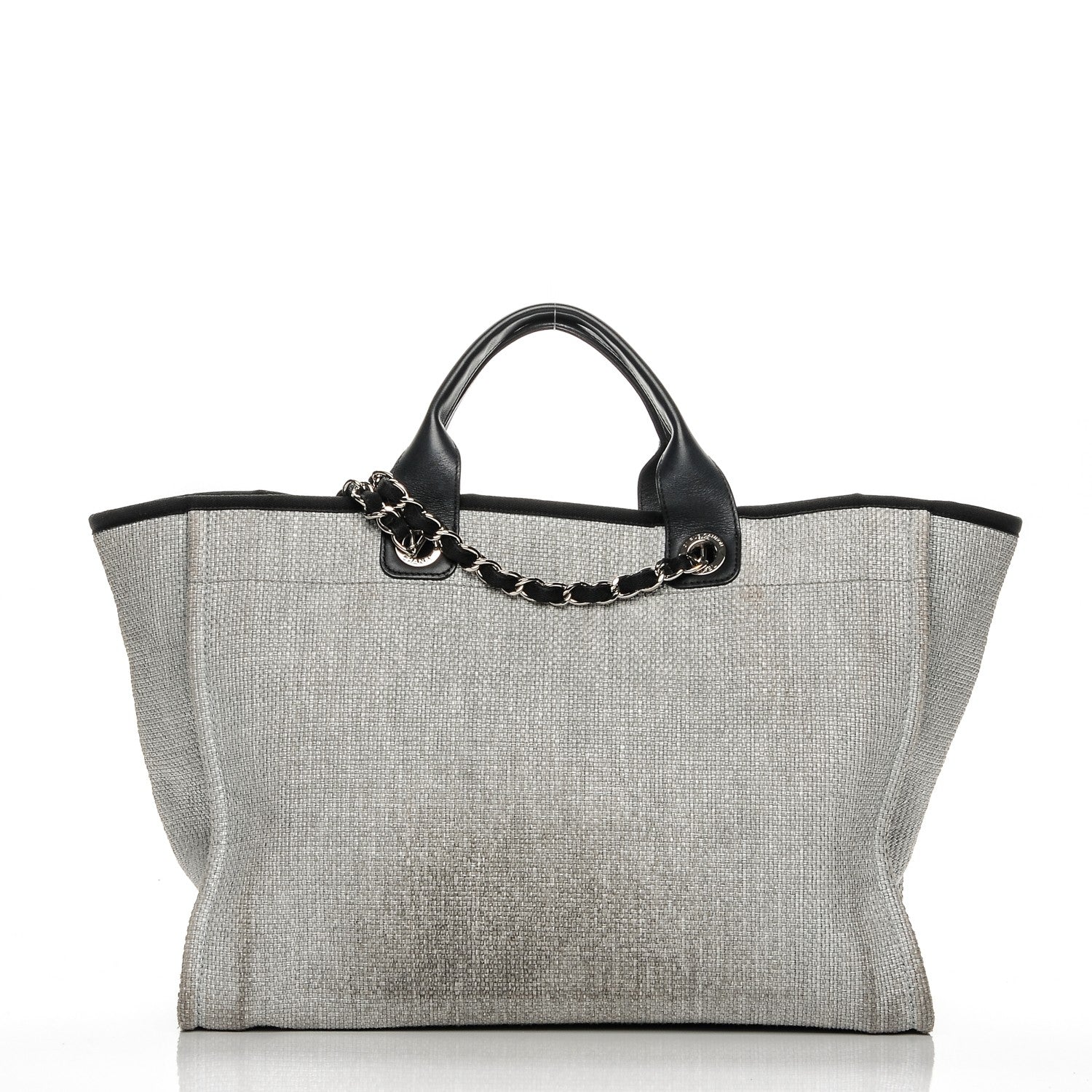 Chanel Canvas Large Deauville Tote Grey 4 of 8