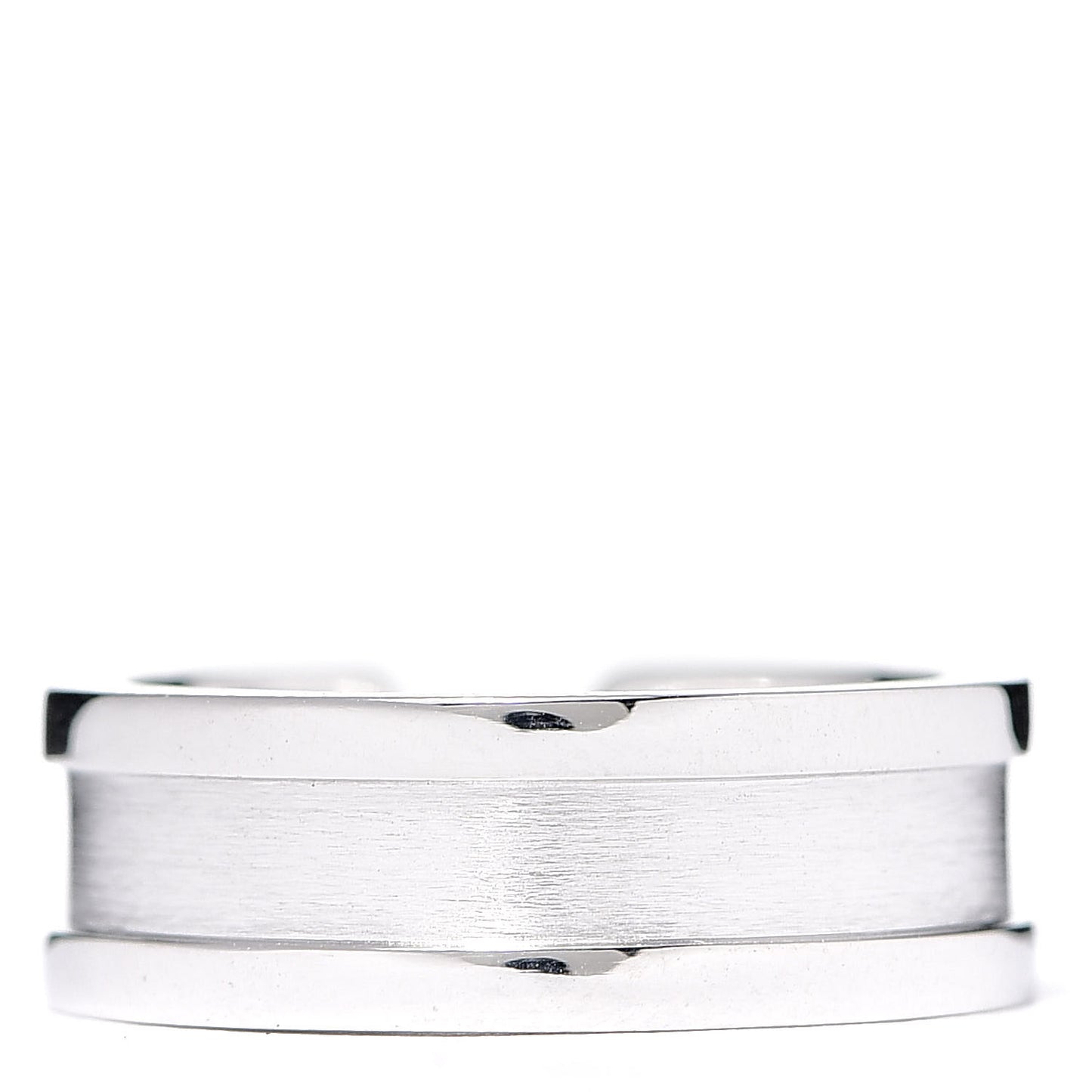 18K White Gold Diamond 6.5mm Logo De Ring 51 5.75
