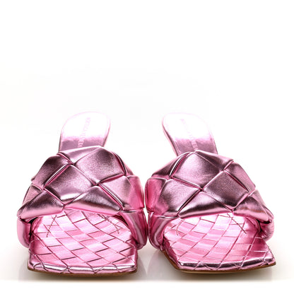 Bottega Veneta Metallic Nappa Maxi Intrecciato Lido 90mm Mule Sandals 39 Azalea 3 of 9