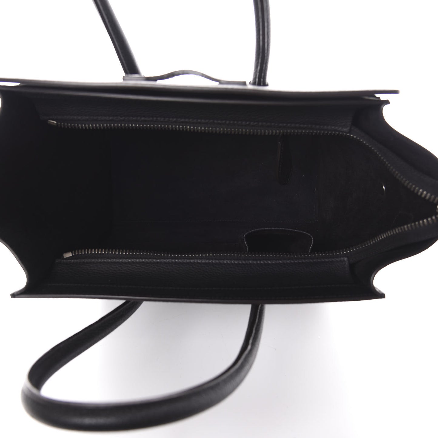 Drummed Calfskin Micro Luggage Black