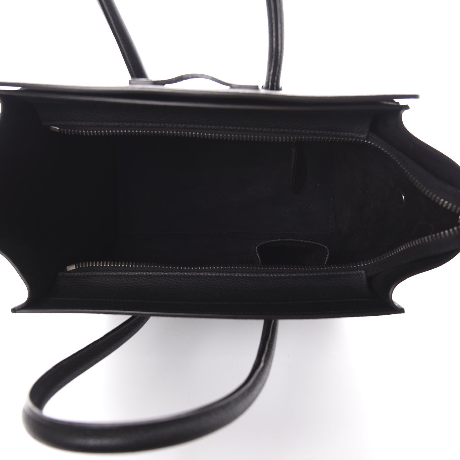 Celine Drummed Calfskin Micro Luggage Black 5 of 9