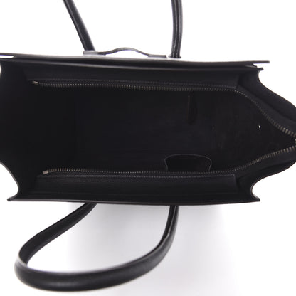 Celine Drummed Calfskin Micro Luggage Black 5 of 9