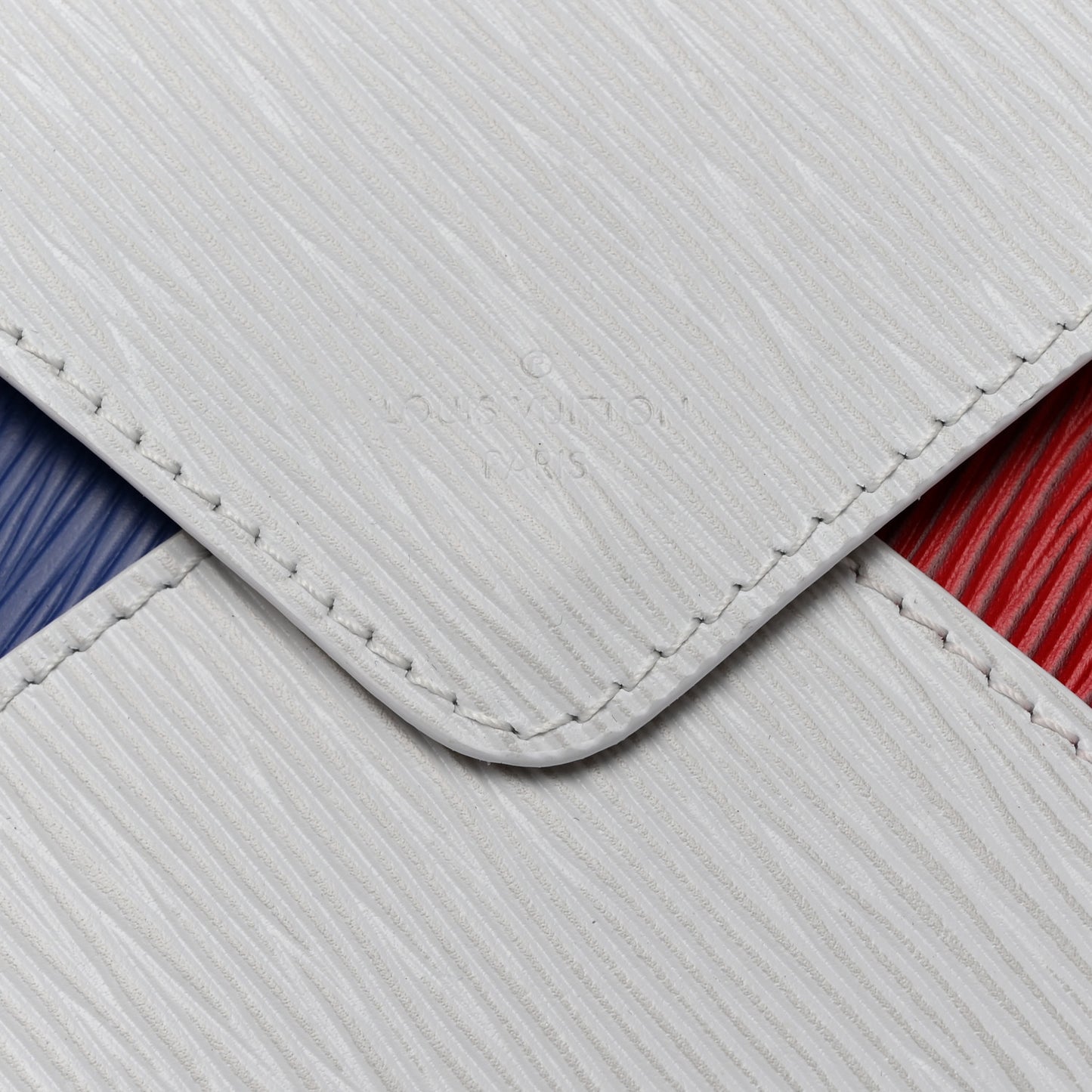 Epi Envelope Pouch White Rouge Indigo