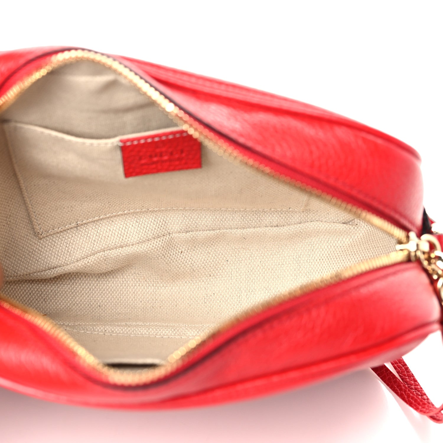 Gucci Pebbled Calfskin Small Soho Disco Bag Vibrant Red 5 of 10