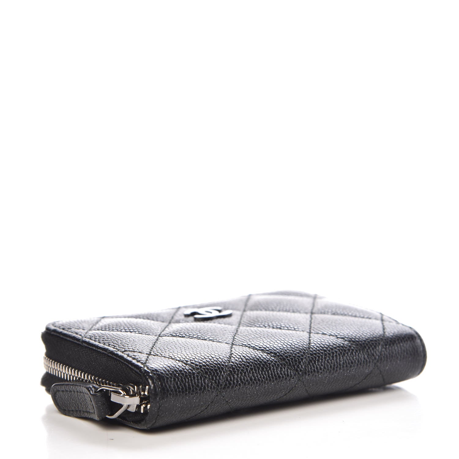 Chanel Iridescent Caviar Quilted Zip Coin Purse Black 4 of 8