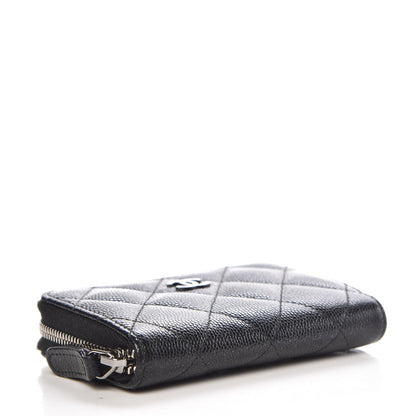 Chanel Iridescent Caviar Quilted Zip Coin Purse Black 4 of 8