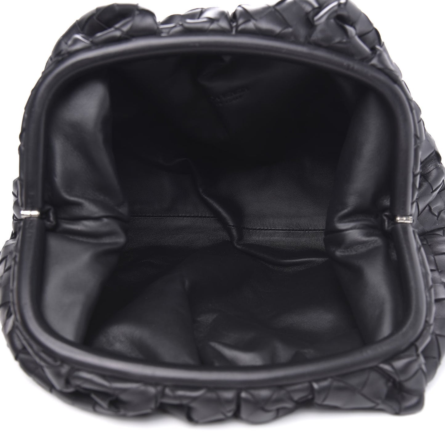 Nappa Maxi Intreccio The Pouch Oversized Clutch Black