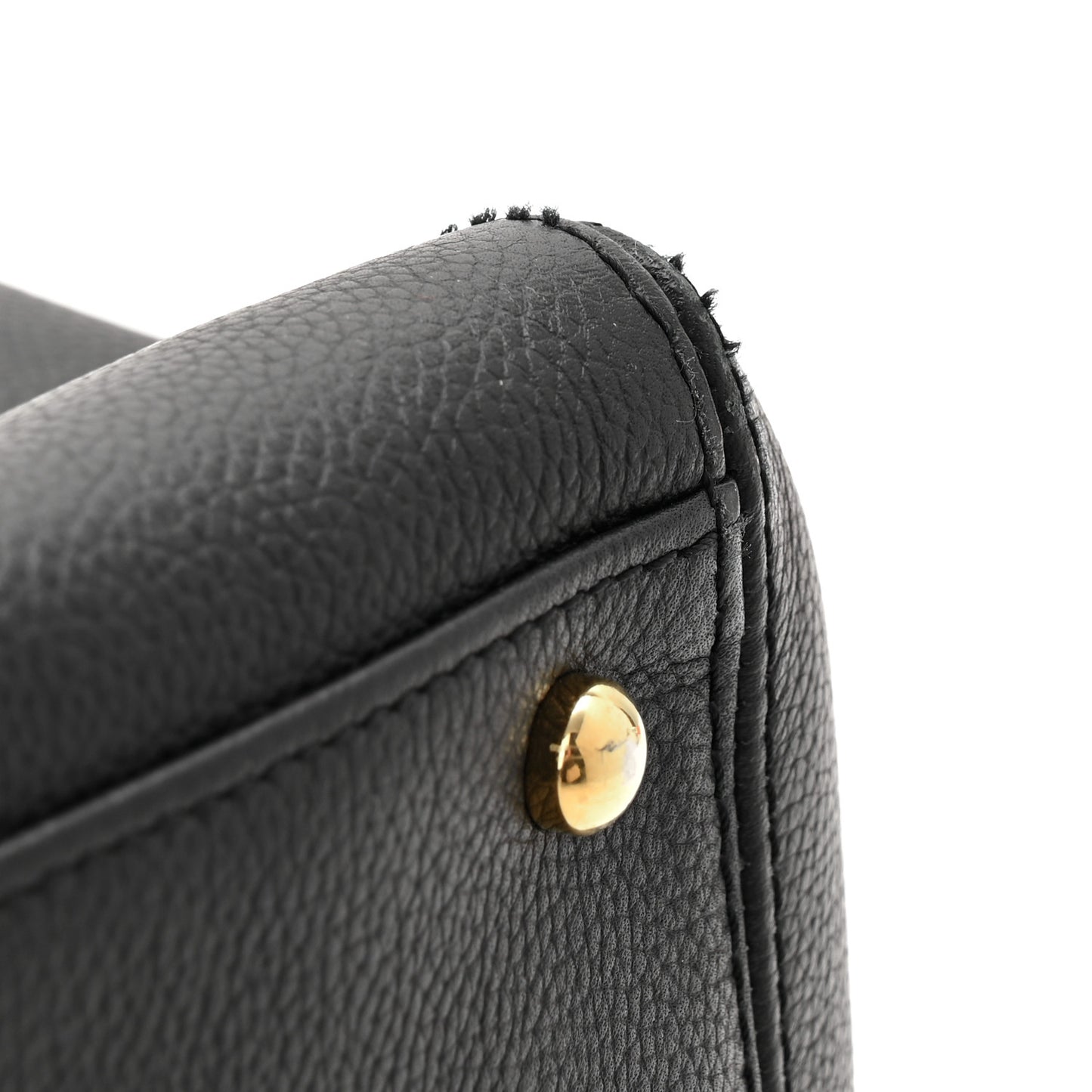 Calfskin Cerf Executive Shopper Tote Black