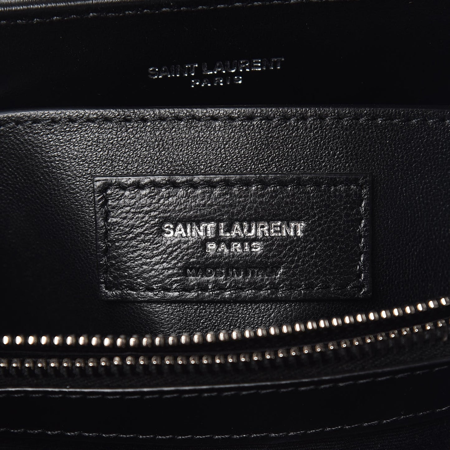 Calfskin Y Quilted Monogram Small Loulou Chain Satchel Black