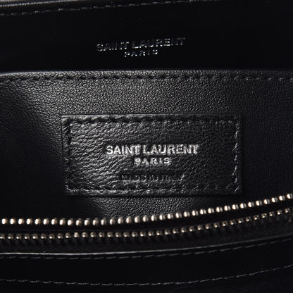 Saint Laurent Calfskin Y Quilted Monogram Small Loulou Chain Satchel Black 6 of 10