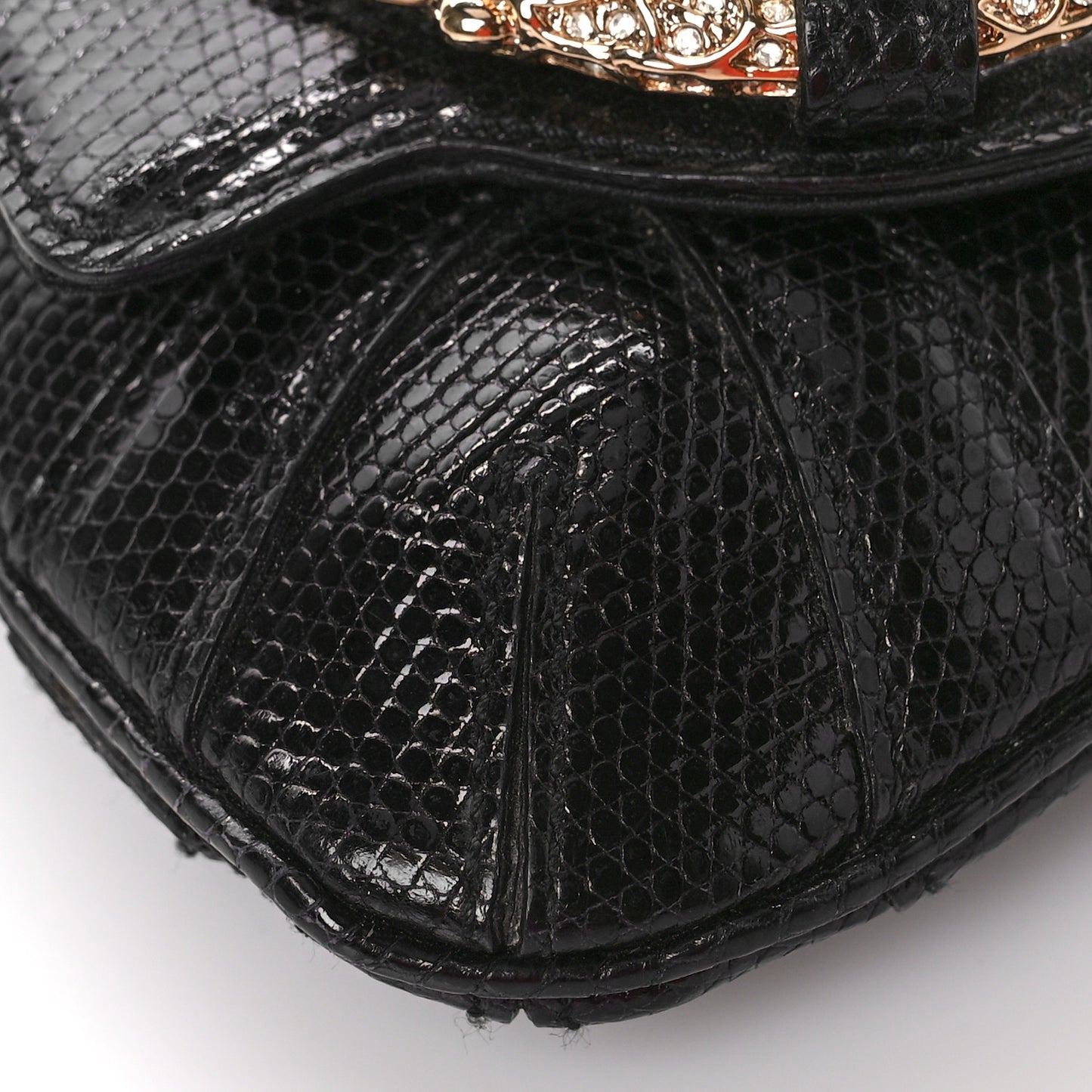 Lizard Tom Ford Jeweled Dragon Bag Black