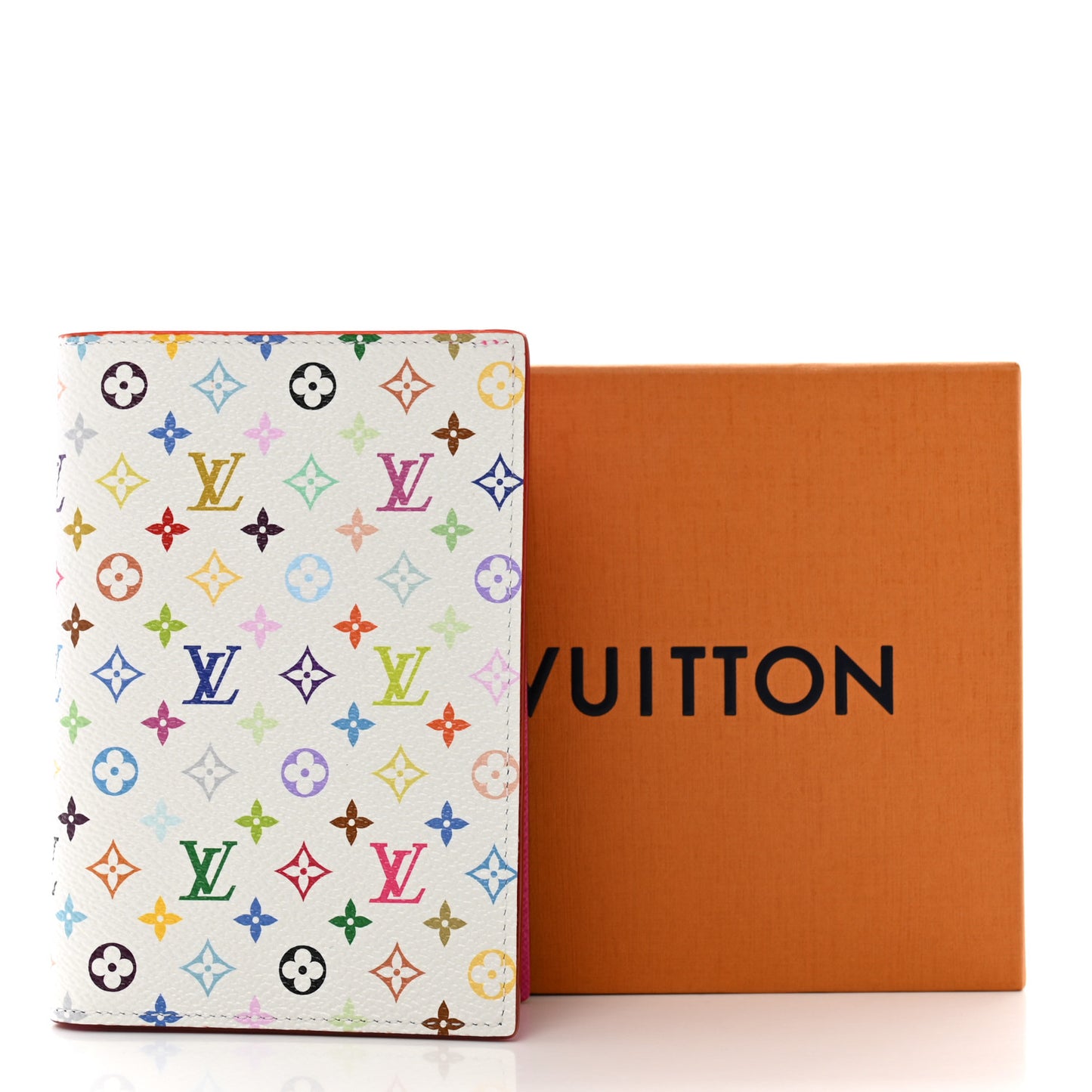 LV X TM Monogram Multicolor Passport Cover White
