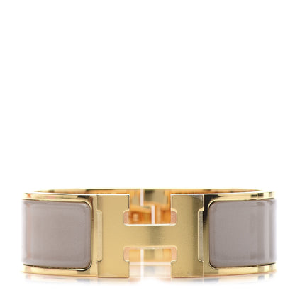 Hermes Enamel Wide Clic Clac H Bracelet GM Marron Glace 1 of 5