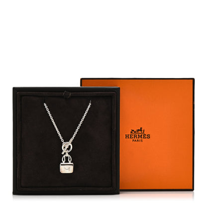 Hermes Sterling Silver Constance Amulettes Pendant Necklace 6 of 6