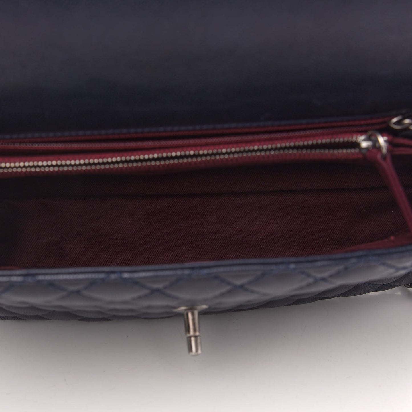 Caviar Quilted Medium Coco Handle Flap Navy