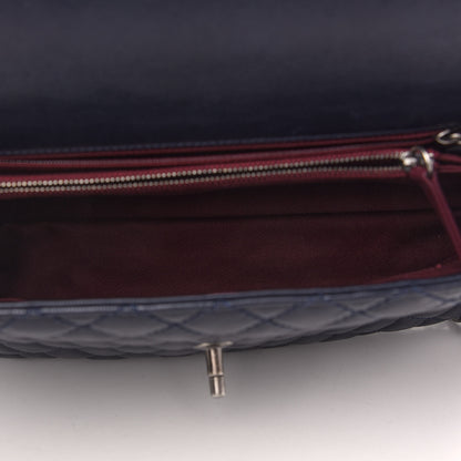 Chanel Caviar Quilted Medium Coco Handle Flap Navy 5 of 9