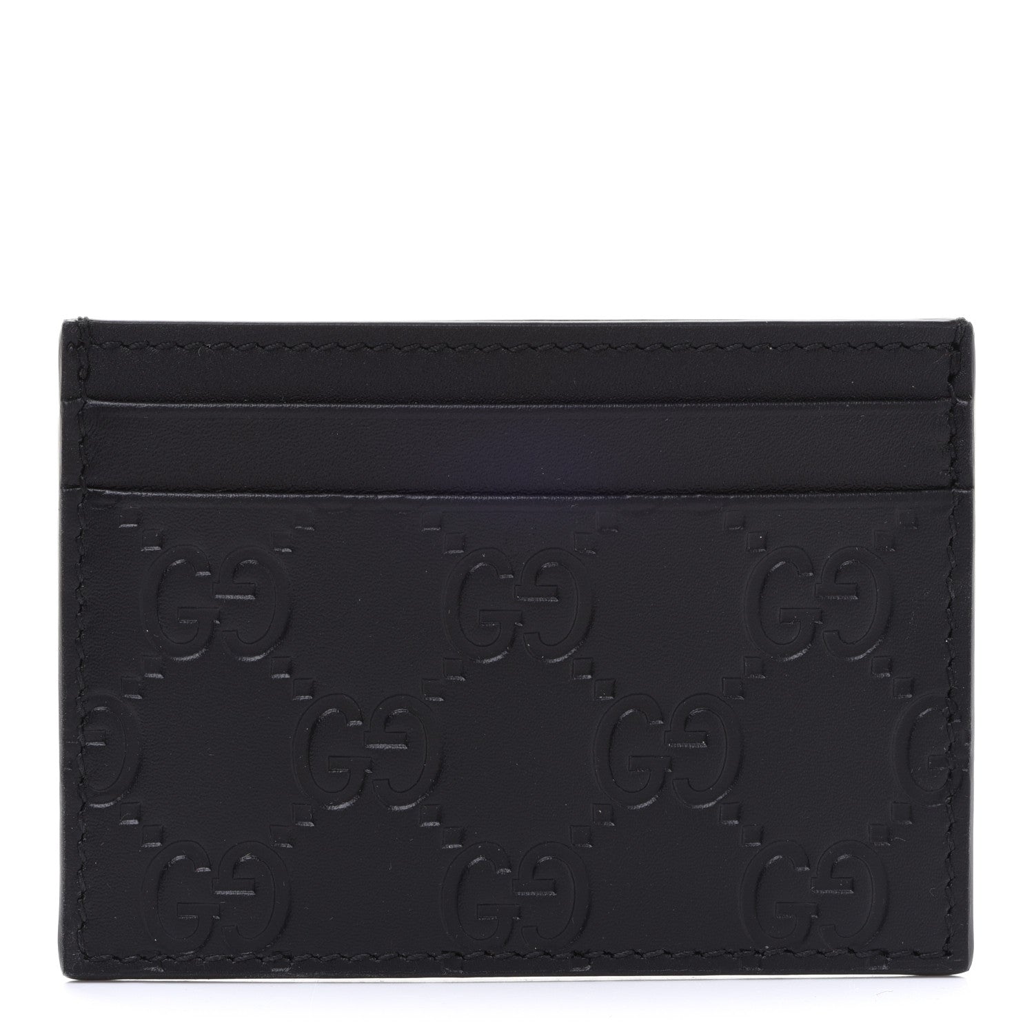 Gucci Guccissima Card Holder Black 1 of 6