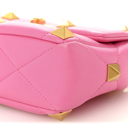 Valentino Garavani Nappa Medium Roman Stud Shoulder Bag Feminine Pink 9 of 12