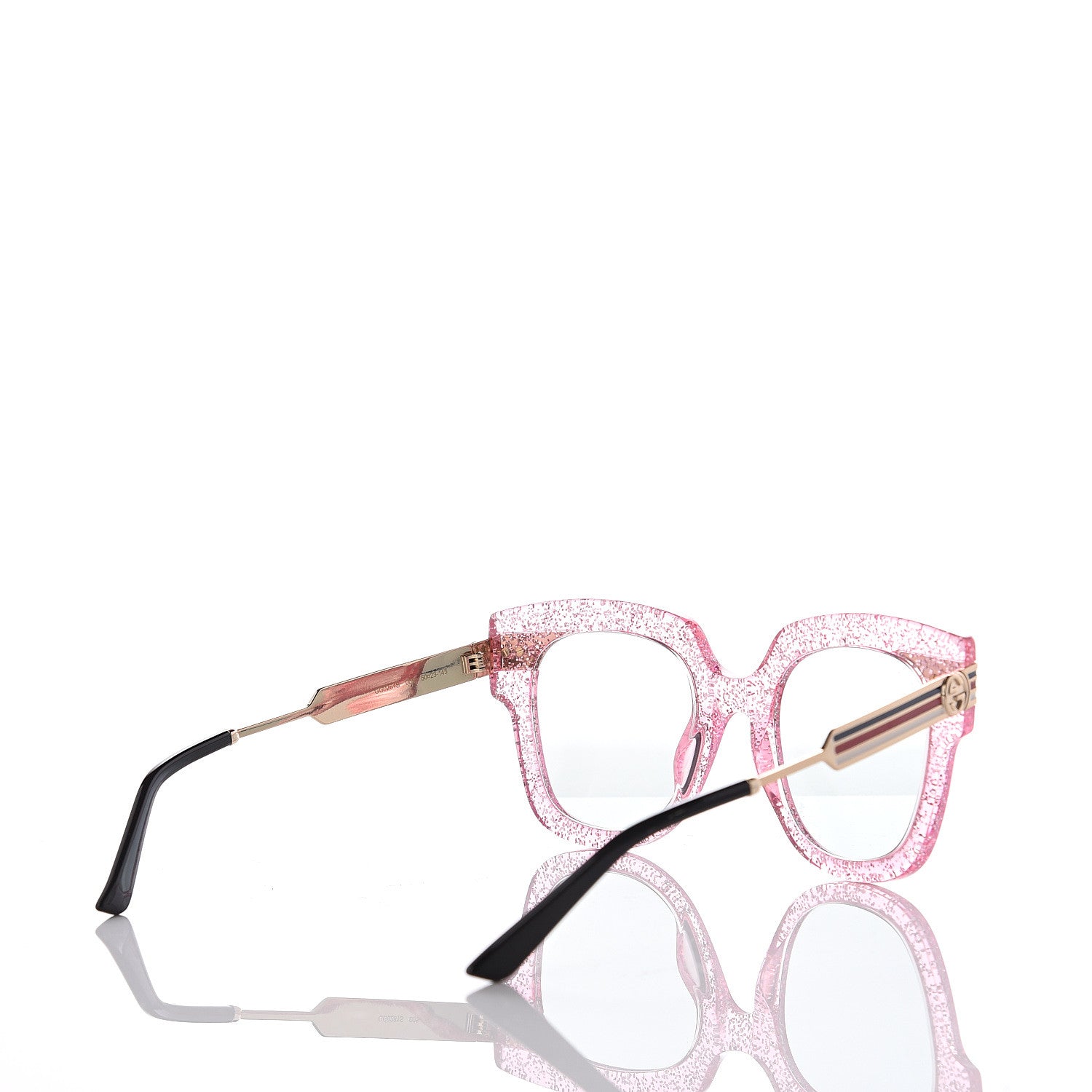 Gucci Acetate Square Frame Web Glitter GG0281S Sunglasses Pink 4 of 6