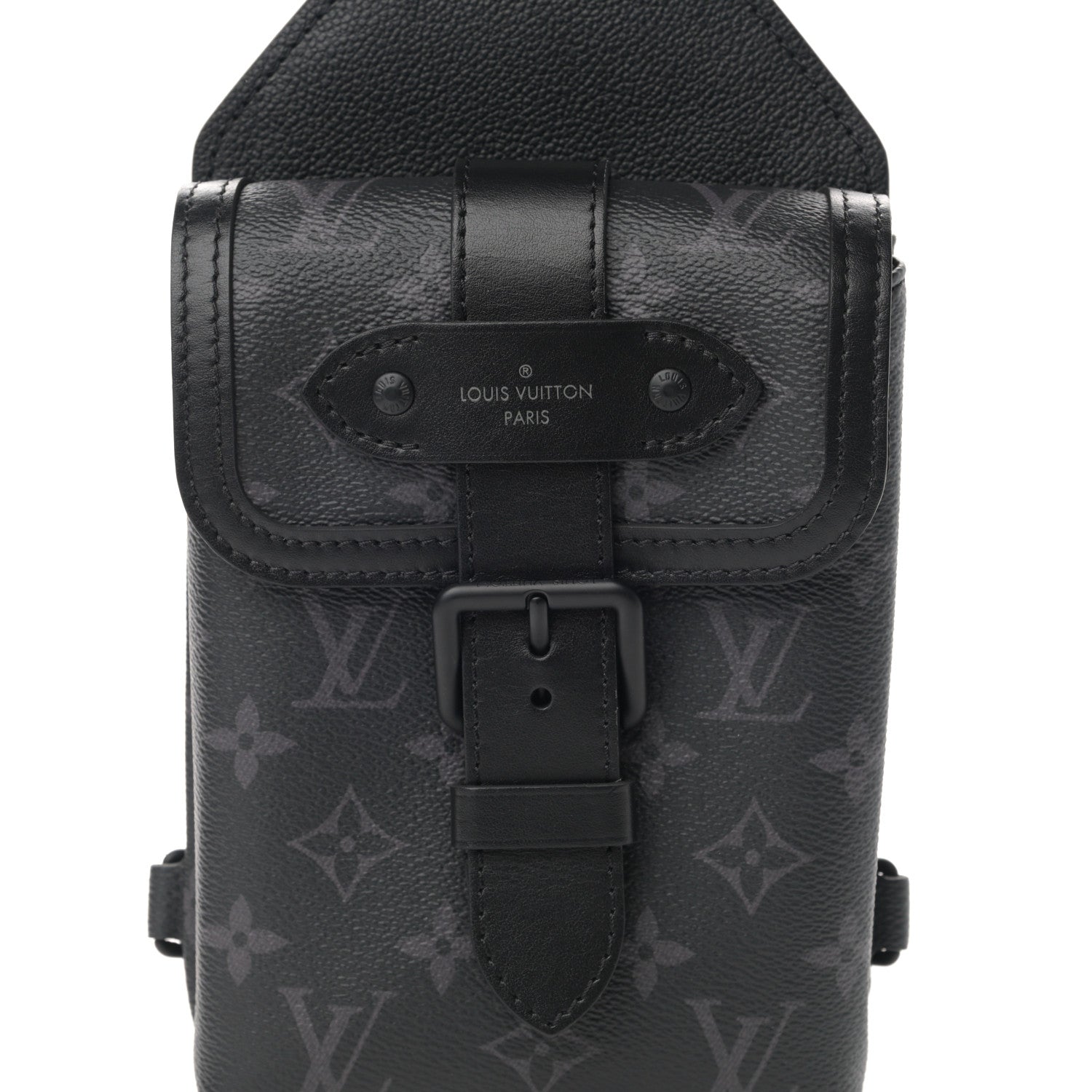 Louis Vuitton Monogram Eclipse Saumur Slingbag Black 7 of 9