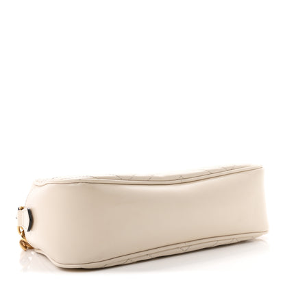 Gucci Calfskin Matelasse Small GG Marmont Chain Shoulder Bag White 4 of 11