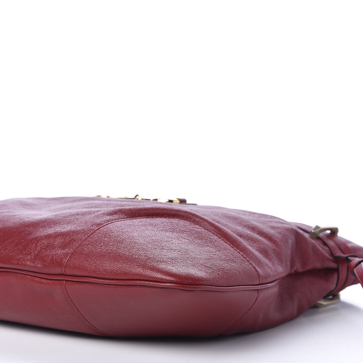 Sakai Be Green Calfskin Horsebit 1955 Cinch Top Messenger Bag New Cherry Red