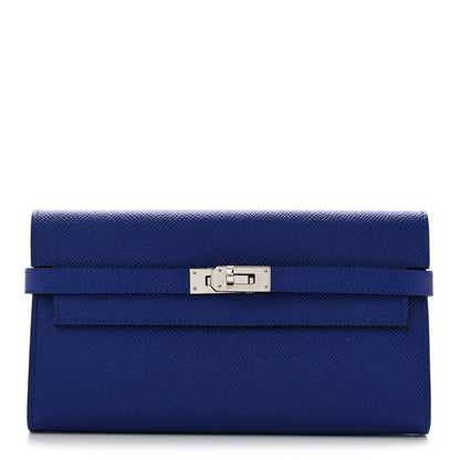 Hermes Epsom Kelly Longue Wallet Bleu Electrique 1 of 9