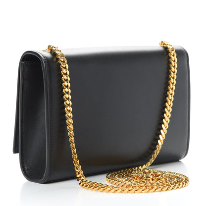 Saint Laurent Smooth Calfskin Small Classic Monogram Kate Tassel Satchel Black 3 of 12