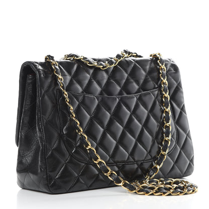 Chanel Lambskin Quilted Jumbo Single Flap Black 3 of 14
