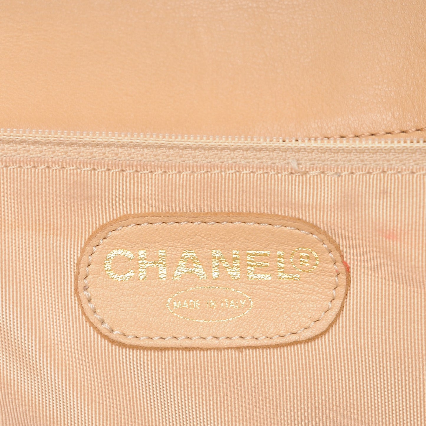 Lambskin CC Flap Clutch Beige