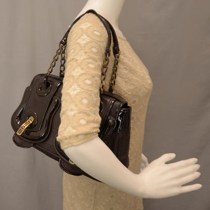 Fendi Nappa Patent B Bag Black 2 of 7