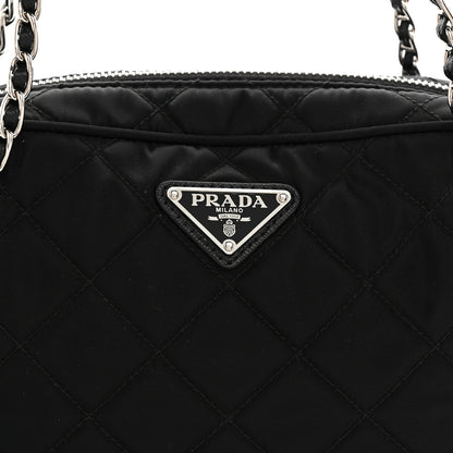 Prada Nylon Tessuto Impuntu Quilted Bandoliera Crossbody Bag Black 8 of 10