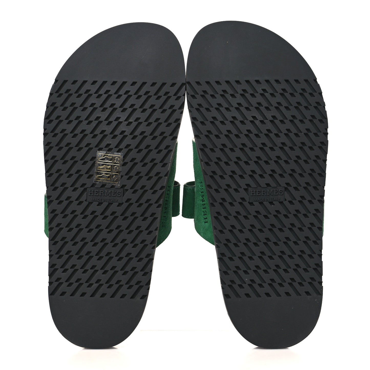 Suede Goatskin Womens Chypre Sandals 37.5 Vert Electrique