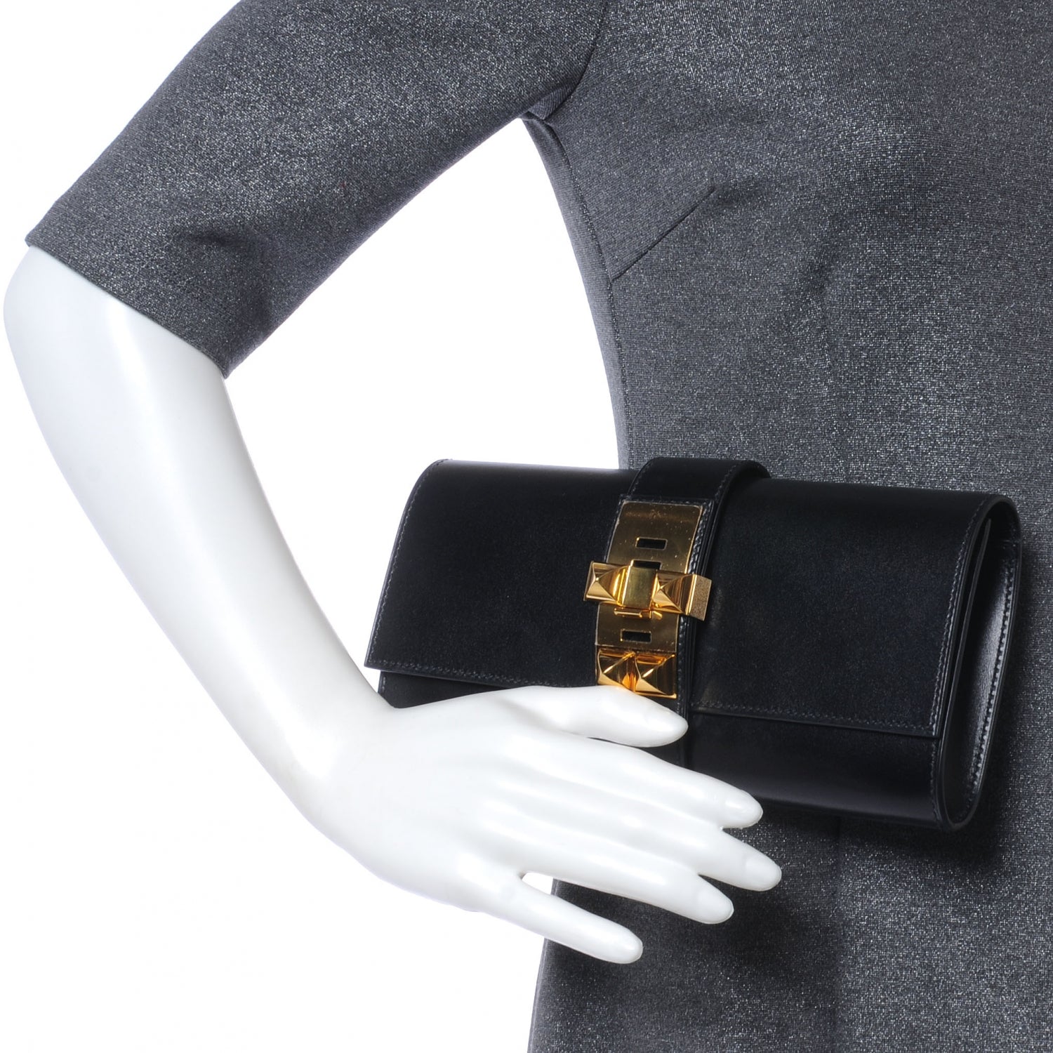 Hermes Box Medor 23 Clutch Black 2 of 8