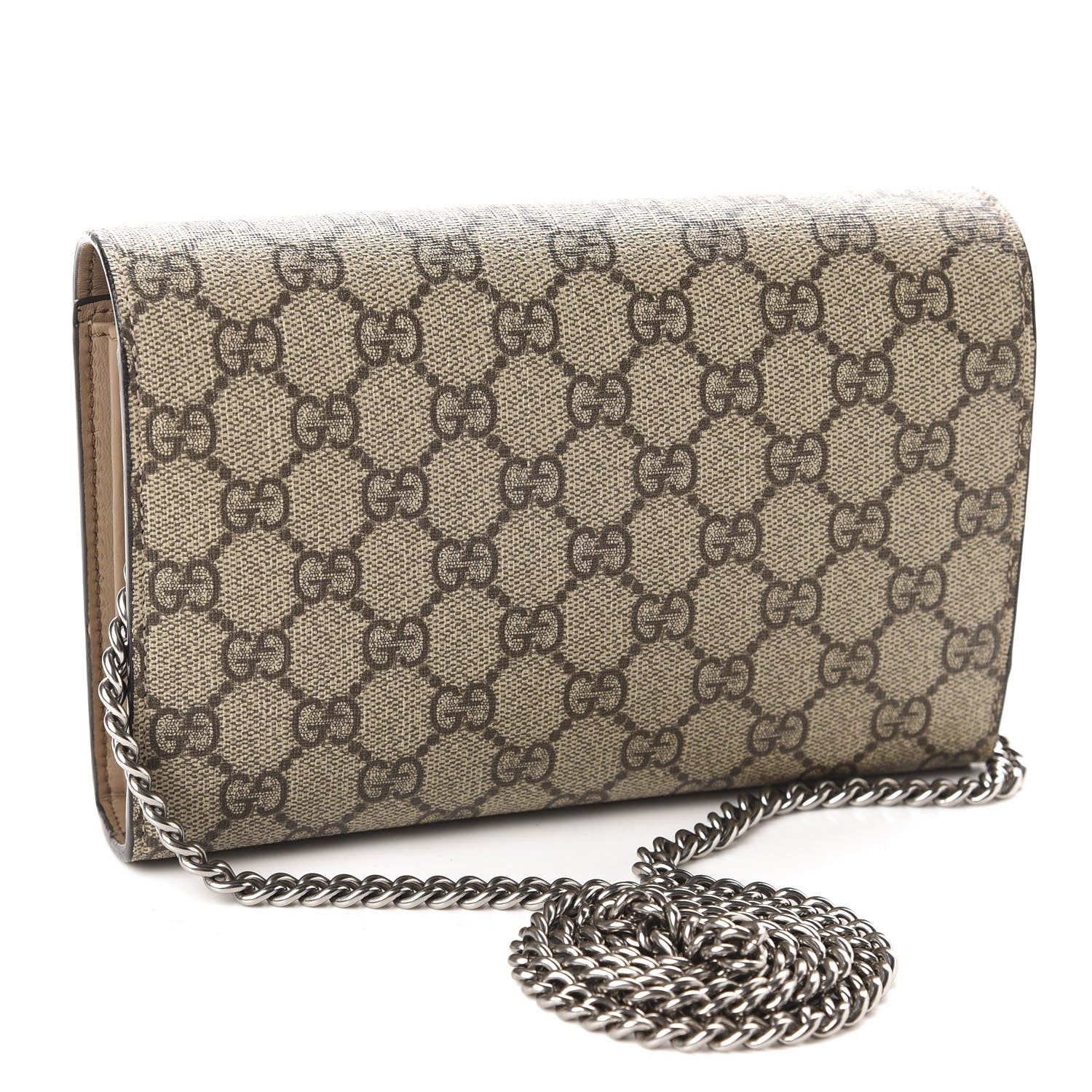 Gucci GG Supreme Monogram Mini Dionysus Chain Wallet Beige Taupe 3 of 10