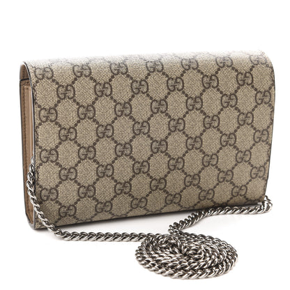 Gucci GG Supreme Monogram Mini Dionysus Chain Wallet Beige Taupe 3 of 10