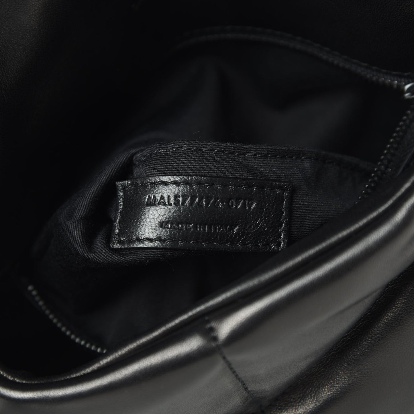 Lambskin Quilted Small Loulou Puffer Monogram Chain Satchel Black