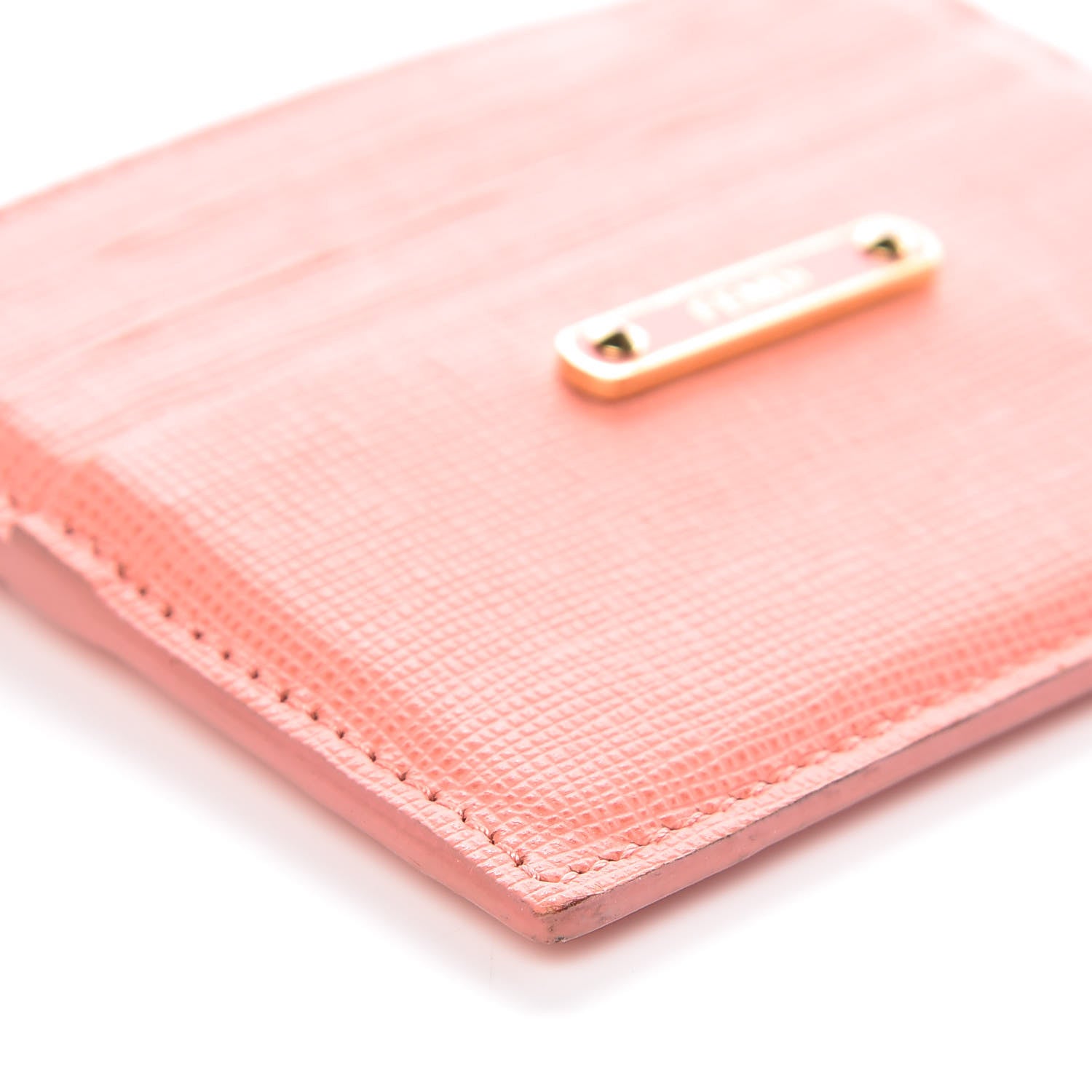 Fendi Vitello Elite Card Holder Pesca 9 of 10