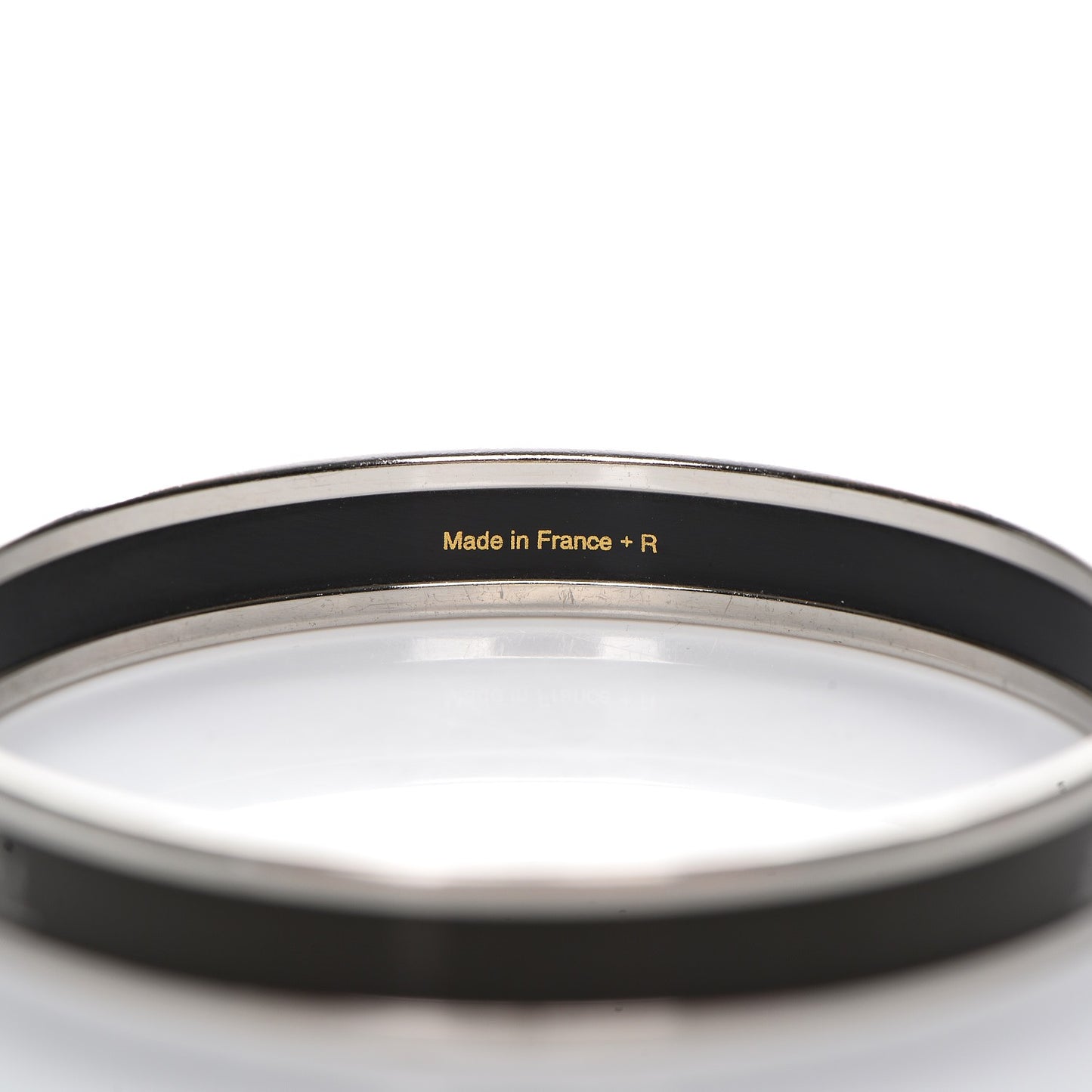 Enamel Printed Narrow Caleche Bracelet 62 Black
