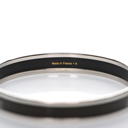 Hermes Enamel Printed Narrow Caleche Bracelet 62 Black 4 of 4