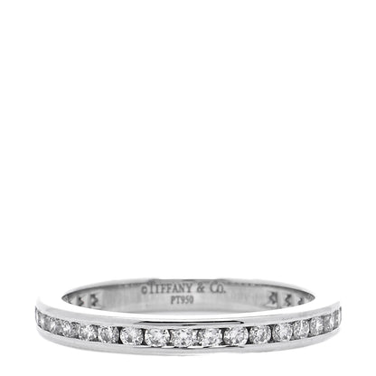 Tiffany Platinum Diamond .54ctw Eternity Band Ring 48 4.5 1 of 6