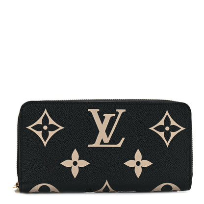 Louis Vuitton Empreinte Monogram Giant Zippy Wallet Black Beige 1 of 6