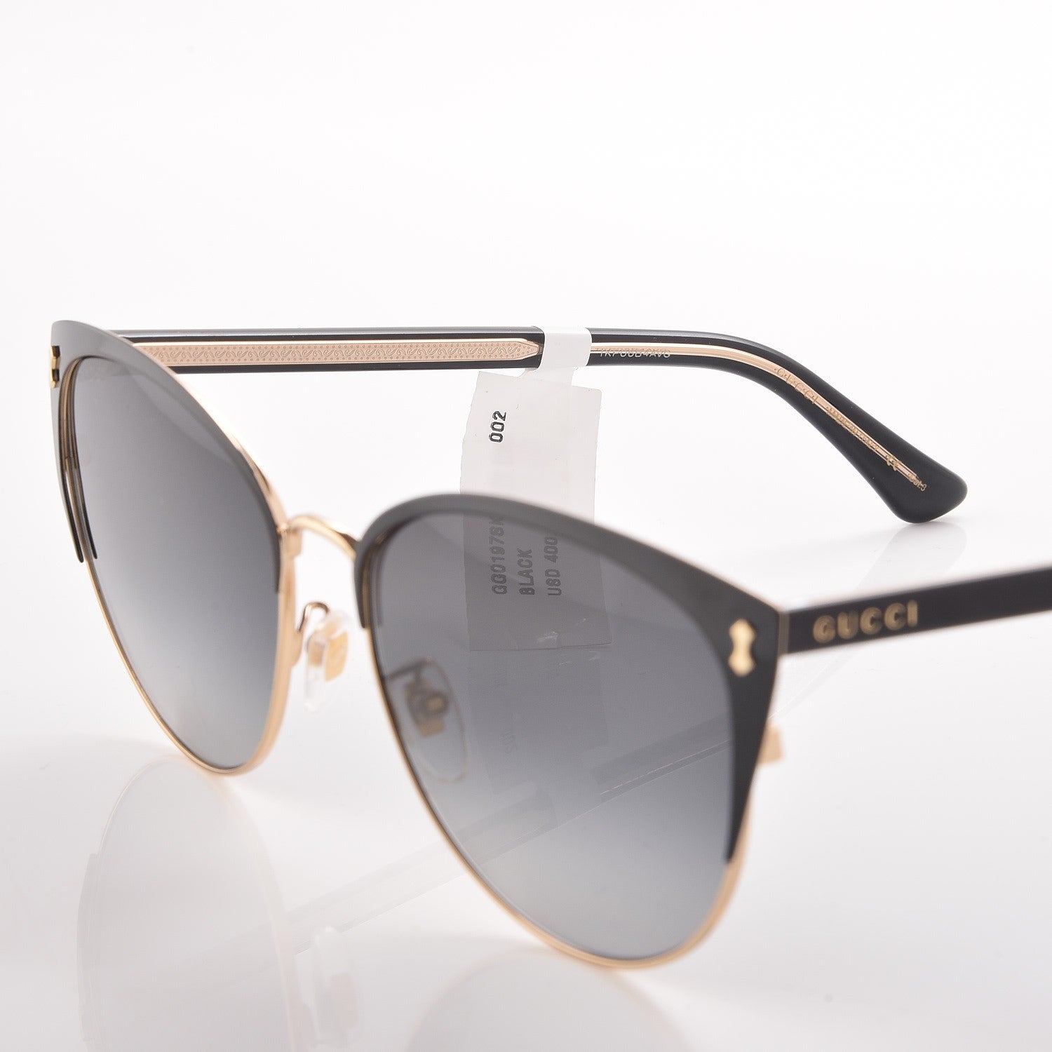 Gucci Cat Eye Sunglasses GG0197SK Black 6 of 7