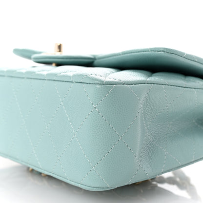 Chanel Caviar Quilted Small Double Flap Light Blue 10 of 10