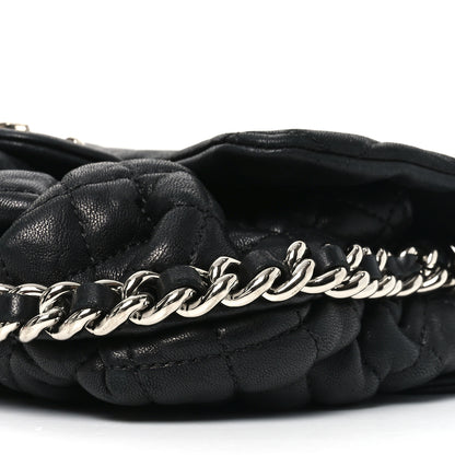 Chanel Washed Lambskin Quilted Mini Chain Around Flap Black 9 of 10